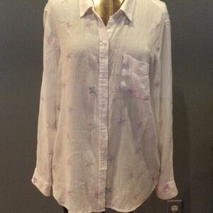 Rails White Star Pattern Blouse